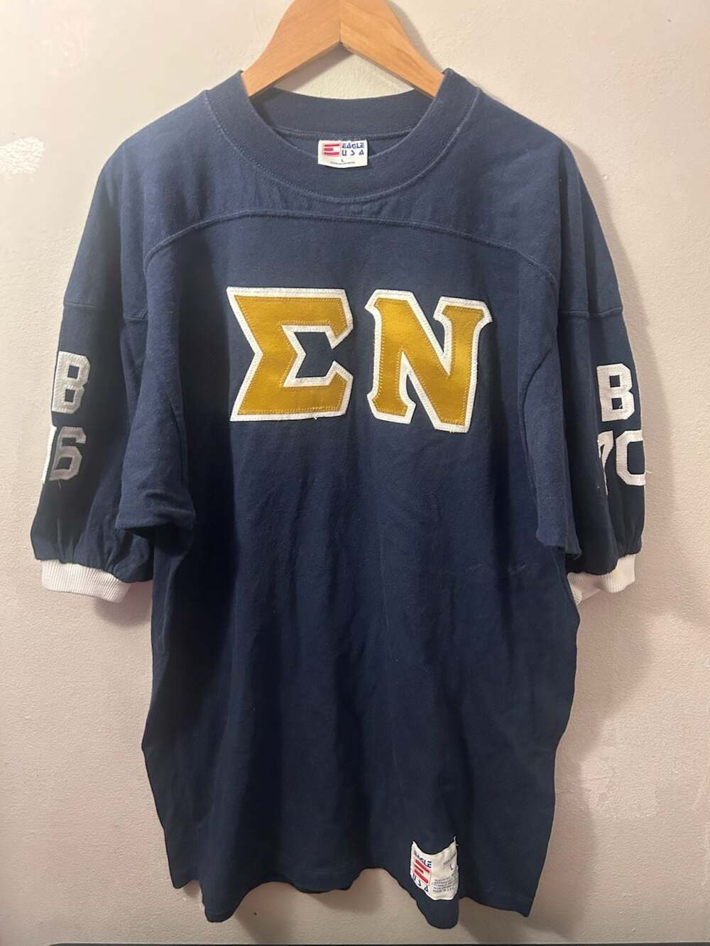 Vintage Eagle USA Sigma Nu Fraternity Jersey Size L